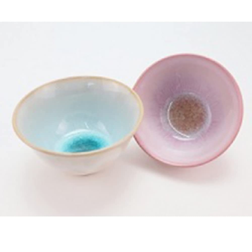 Amazon | 萩焼 服部天龍 夫婦茶碗 (ガラス釉) | 飯碗